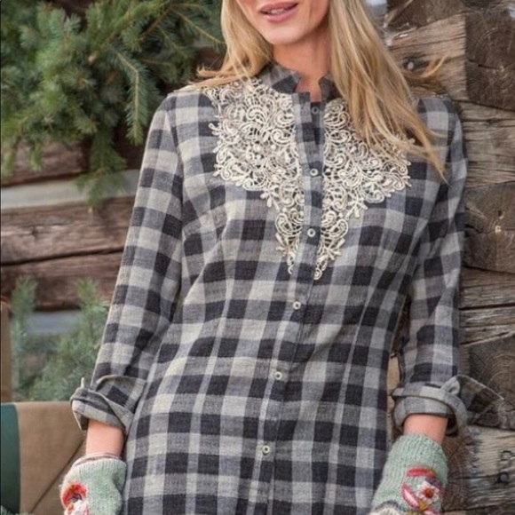 Sundance Lace Buffalo check Cassidy Shirt size: M - Picture 1 of 8